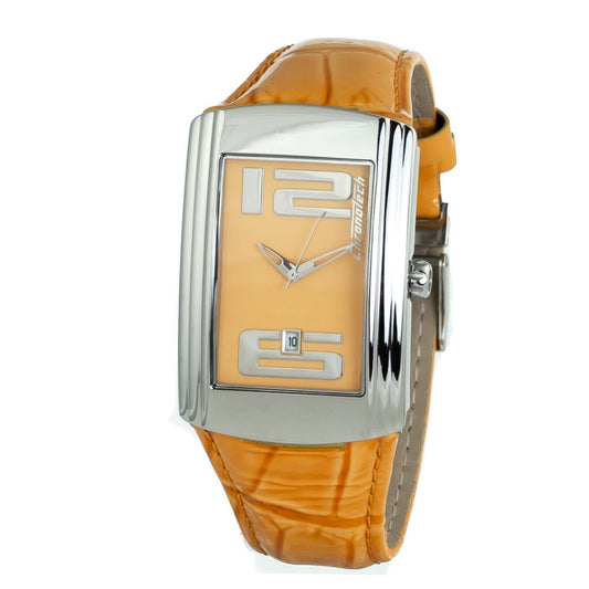 Chronotech Orange Leather Watch $165.00 Chronotech Luzworld