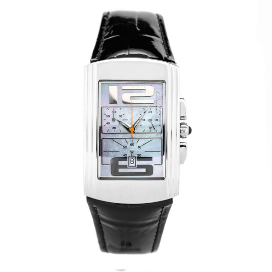 Chronotech Black Leather Watch $416.00 Chronotech Luzworld