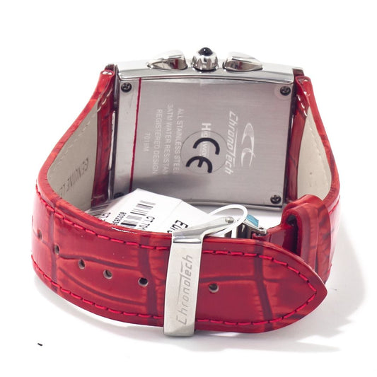 Chronotech Red Leather Watch $203.00 Chronotech Luzworld