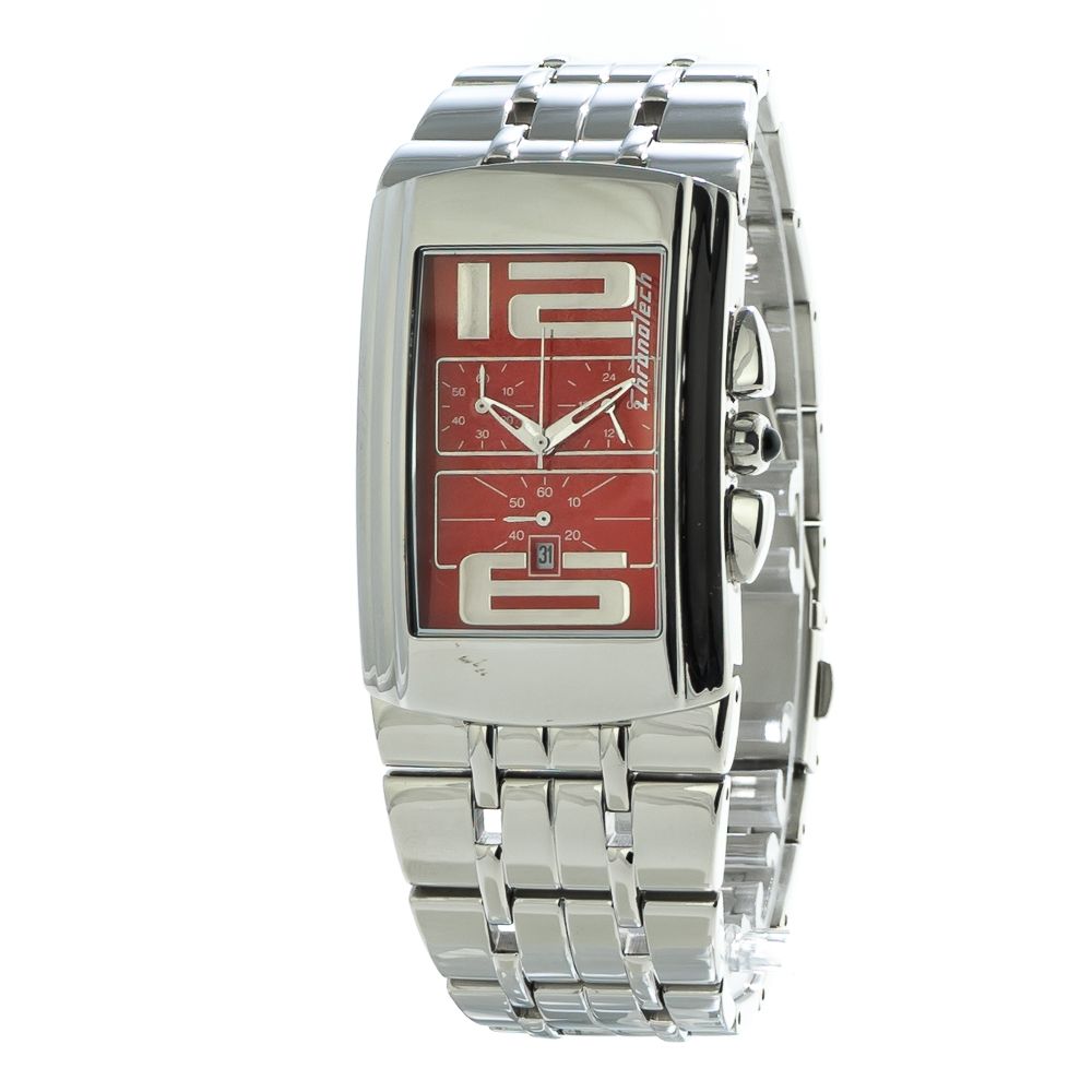 Chronotech Silver Stainless Steel Watch $453.00 Chronotech Luzworld