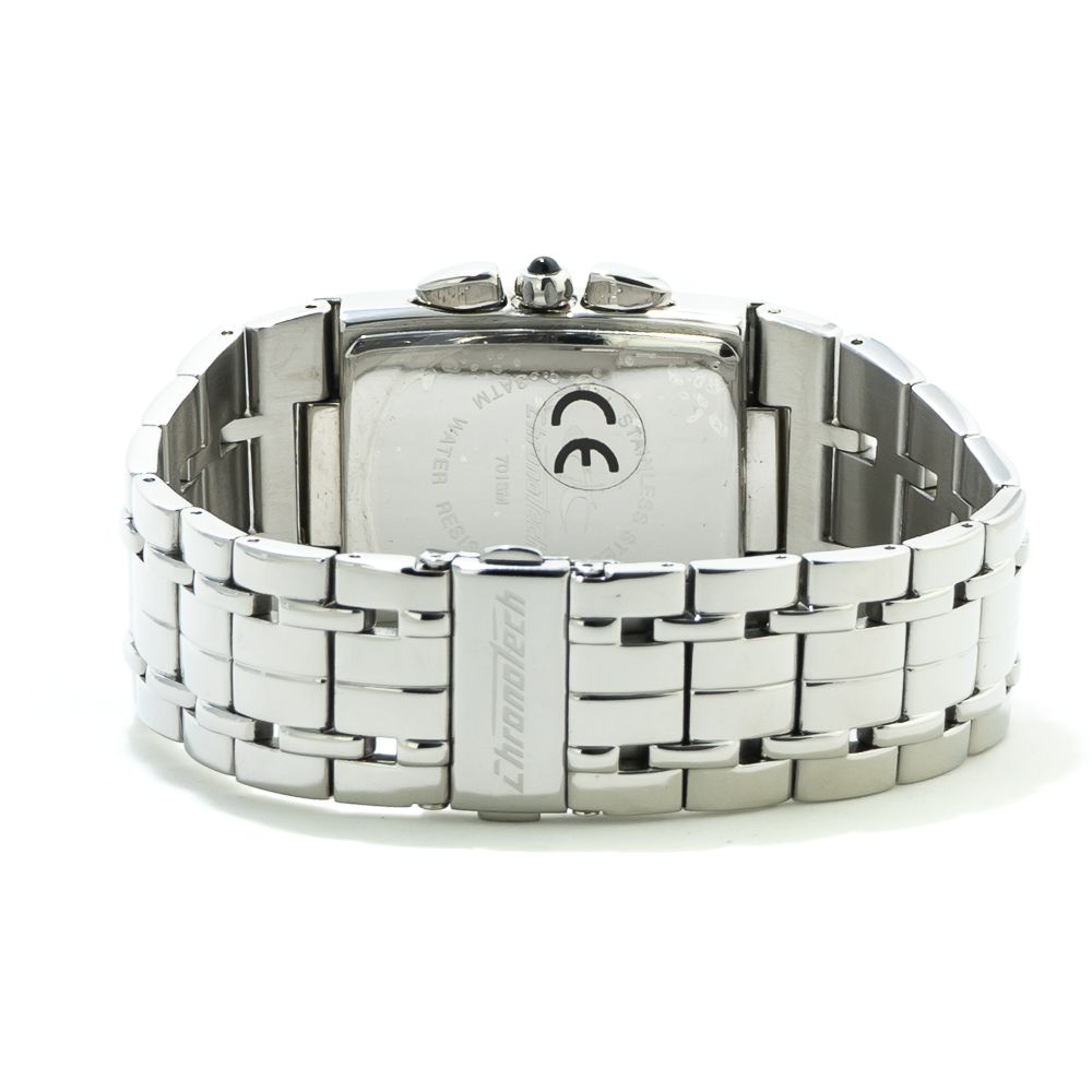 Chronotech Silver Stainless Steel Watch $453.00 Chronotech Luzworld