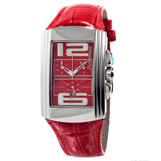 Chronotech Red Leather Watch $203.00 Chronotech Luzworld