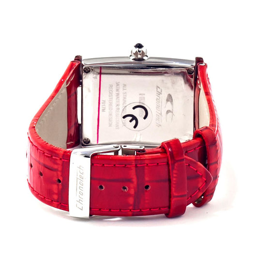 Chronotech Red Leather Watch $203.00 Chronotech Luzworld