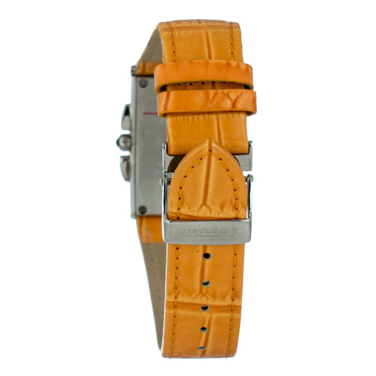 Chronotech Orange Leather Watch $416.00 Chronotech Luzworld