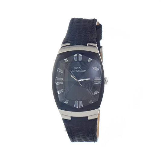Chronotech Black Leather Watch $187.00 Chronotech Luzworld