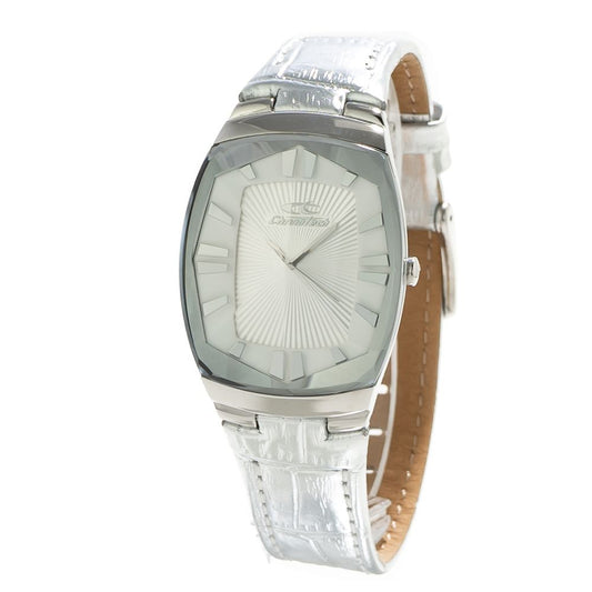 Chronotech Silver Leather Watch $187.00 Chronotech Luzworld