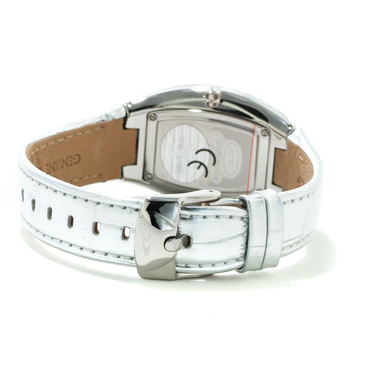Chronotech Silver Leather Watch $187.00 Chronotech Luzworld