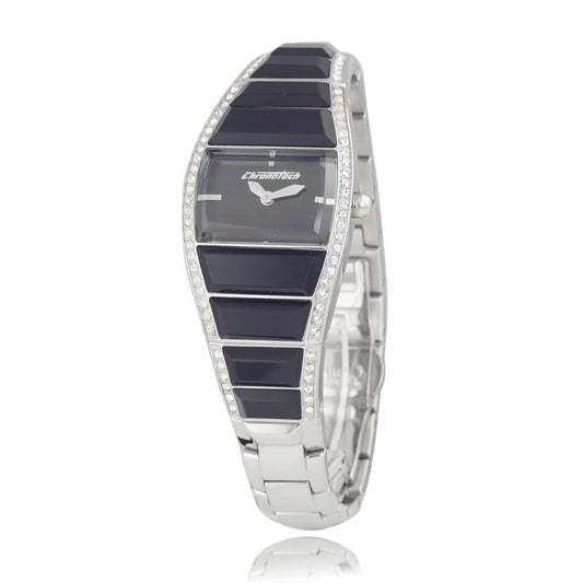 Chronotech Silver Stainless Steel Watch $210.00 Chronotech Luzworld