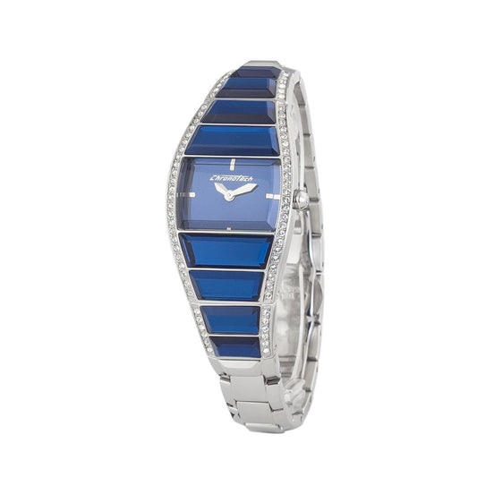 Chronotech Silver Stainless Steel Watch $210.00 Chronotech Luzworld