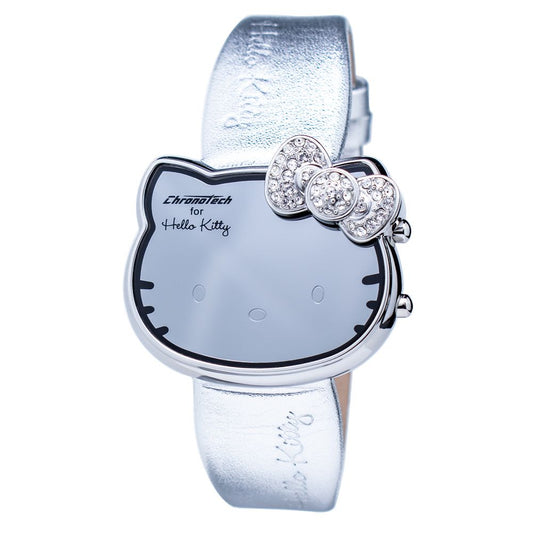 Chronotech Silver Leather Watch $149.00 Chronotech Luzworld