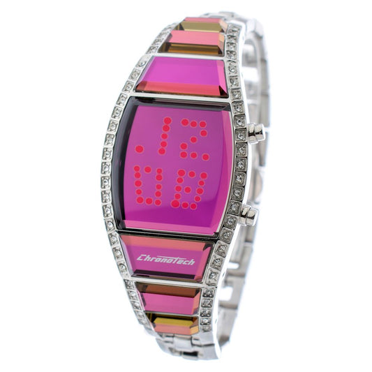 Chronotech Silver Stainless Steel Watch $210.00 Chronotech Luzworld