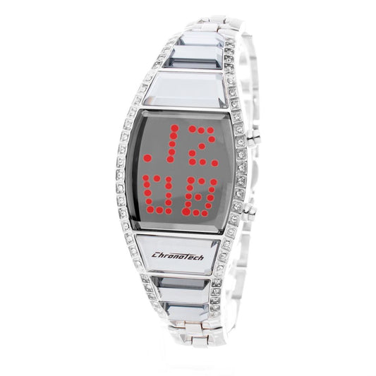 Chronotech Silver Stainless Steel Watch $210.00 Chronotech Luzworld