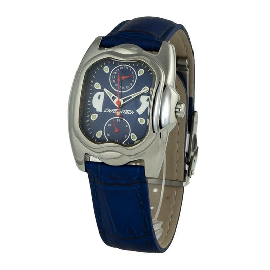 Chronotech Blue Leather Watch $172.00 Chronotech Luzworld