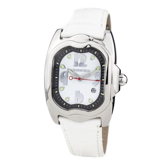 Chronotech White Leather Watch $149.00 Chronotech Luzworld