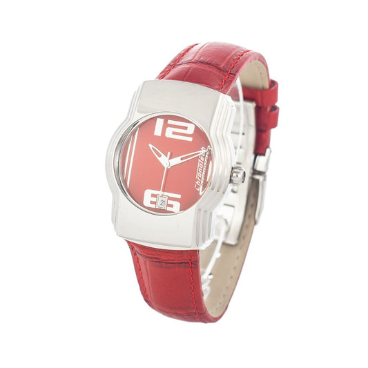Chronotech Red Leather Watch $165.00 Chronotech Luzworld