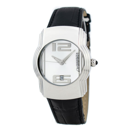 Chronotech Black Leather Watch $138.00 Chronotech Luzworld