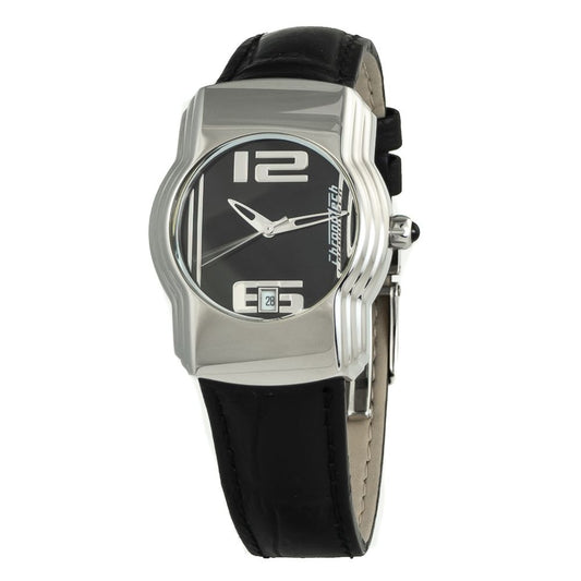 Chronotech Black Leather Watch $166.00 Chronotech Luzworld