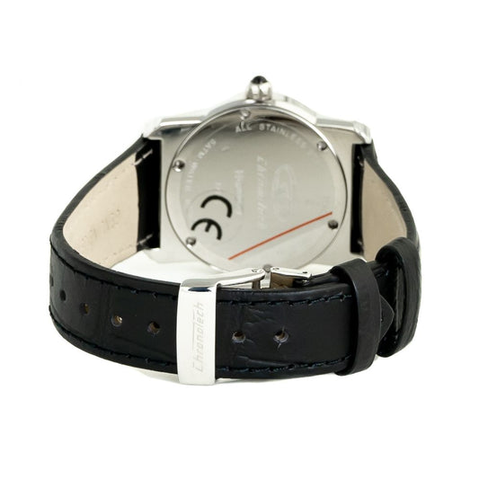 Chronotech Black Leather Watch $166.00 Chronotech Luzworld