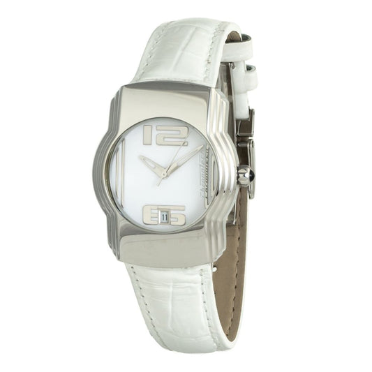 Chronotech White Leather Watch $165.00 Chronotech Luzworld