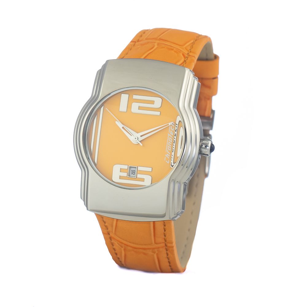 Chronotech Orange Leather Watch $165.00 Chronotech Luzworld