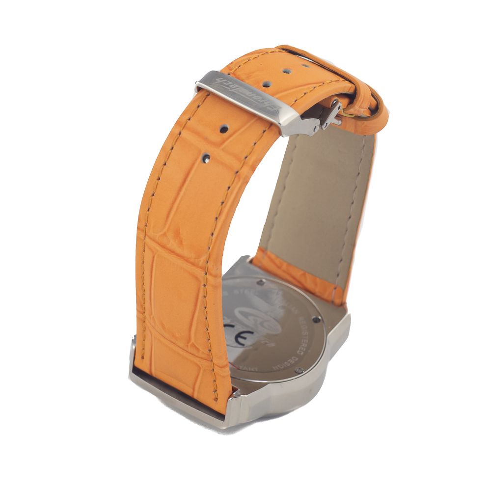 Chronotech Orange Leather Watch $165.00 Chronotech Luzworld