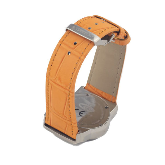 Chronotech Orange Leather Watch $165.00 Chronotech Luzworld