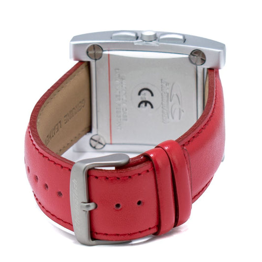 Chronotech Red Leather Watch $166.00 Chronotech Luzworld
