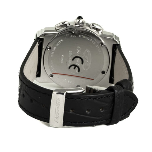 Chronotech Black Leather Watch $188.00 Chronotech Luzworld