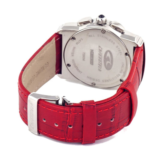 Chronotech Red Leather Watch $189.00 Chronotech Luzworld