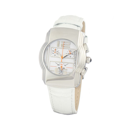 Chronotech White Leather Watch $188.00 Chronotech Luzworld