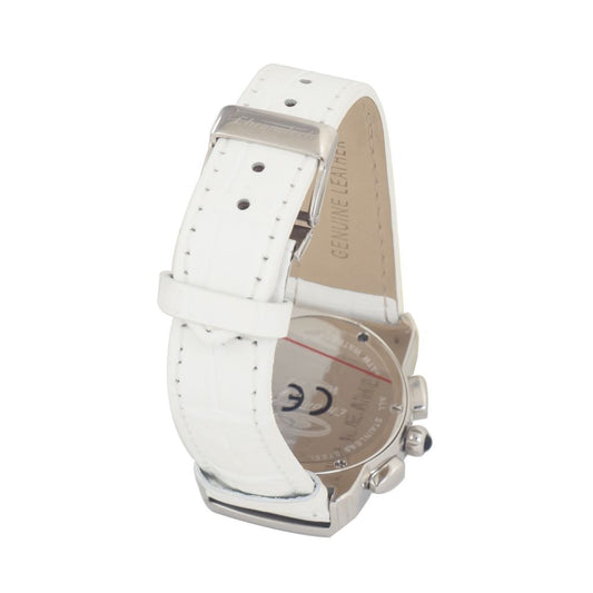 Chronotech White Leather Watch $188.00 Chronotech Luzworld