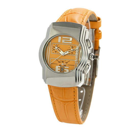 Chronotech Orange Leather Watch $181.00 Chronotech Luzworld