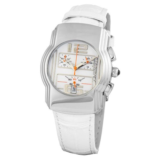 Chronotech White Leather Watch $201.00 Chronotech Luzworld