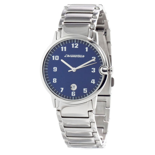 Chronotech Silver Stainless Steel Watch $158.00 Chronotech Luzworld
