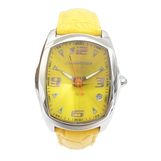 Chronotech Yellow Leather Watch $150.00 Chronotech Luzworld