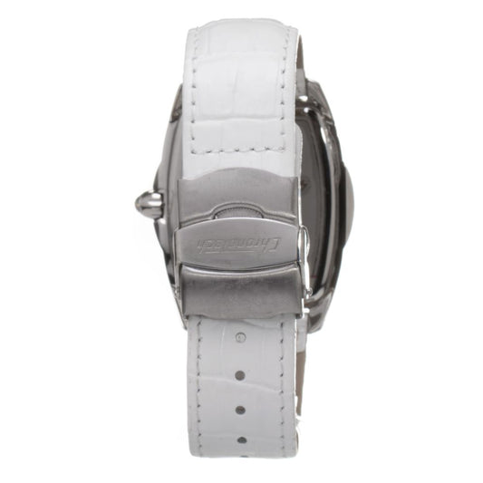 Chronotech White Leather Watch $165.00 Chronotech Luzworld