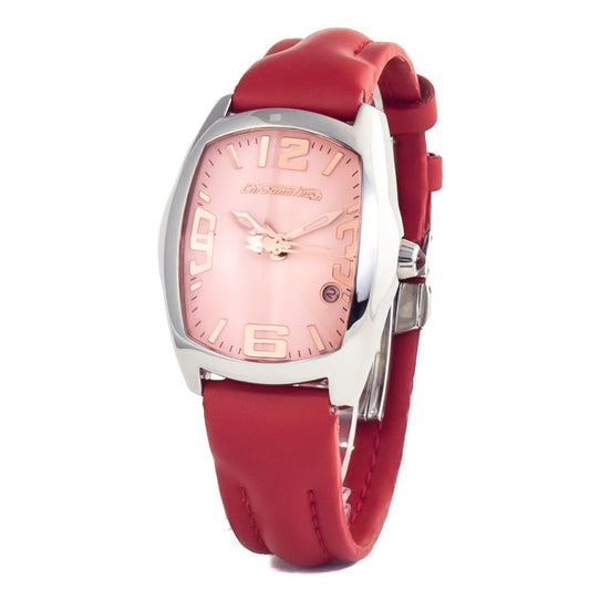 Chronotech Red Leather Watch $172.00 Chronotech Luzworld