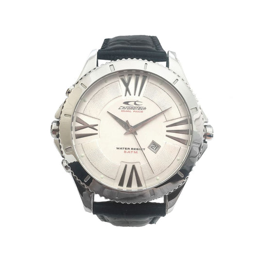 Chronotech Black Leather Watch $610.00 Chronotech Luzworld