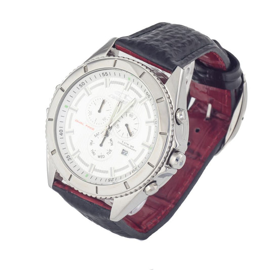 Chronotech Black Leather Watch $564.00 Chronotech Luzworld