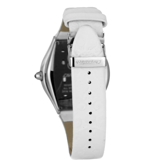 Chronotech White Leather Watch $173.00 Chronotech Luzworld
