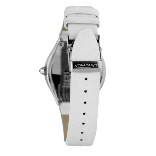 Chronotech White Leather Watch $173.00 Chronotech Luzworld