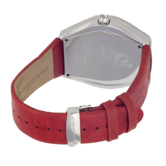 Chronotech Red Leather Watch $172.00 Chronotech Luzworld