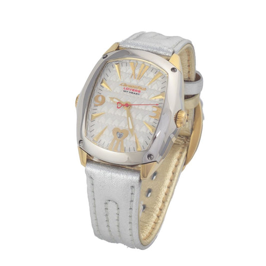 Chronotech Silver Leather Watch $192.00 Chronotech Luzworld