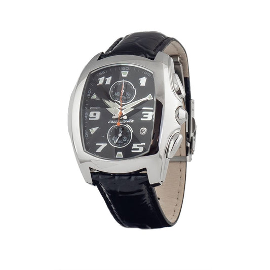 Chronotech Black Leather Watch $230.00 Chronotech Luzworld