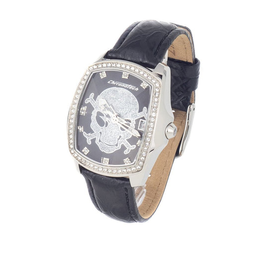Chronotech Black Leather Watch $172.00 Chronotech Luzworld