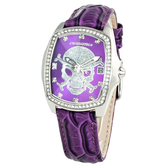 Chronotech Purple Leather Watch $176.00 Chronotech Luzworld