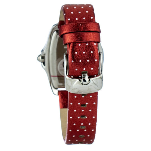 Chronotech Red Leather Watch $166.00 Chronotech Luzworld