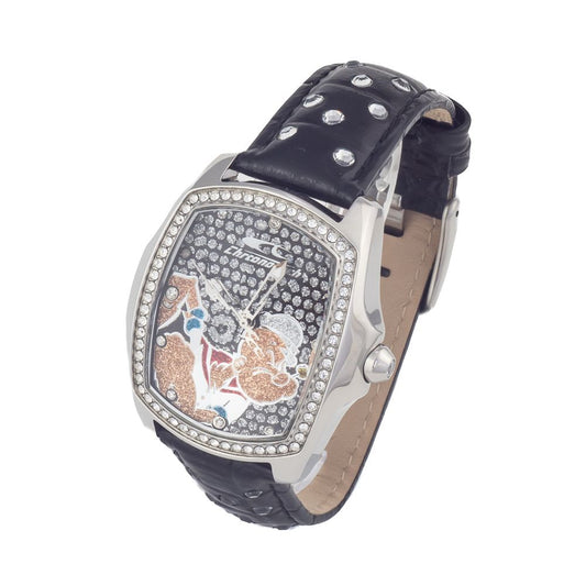 Chronotech Black Leather Watch $180.00 Chronotech Luzworld