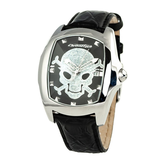 Chronotech Black Leather Watch $173.00 Chronotech Luzworld