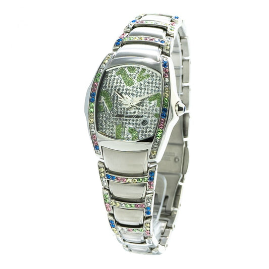 Chronotech Silver Stainless Steel Watch $420.00 Chronotech Luzworld